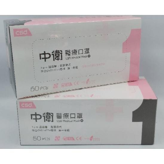 中衛口罩 CSD 醫療口罩 成人一級/薄款 (藍/綠/粉) 醫用口罩-細節圖5