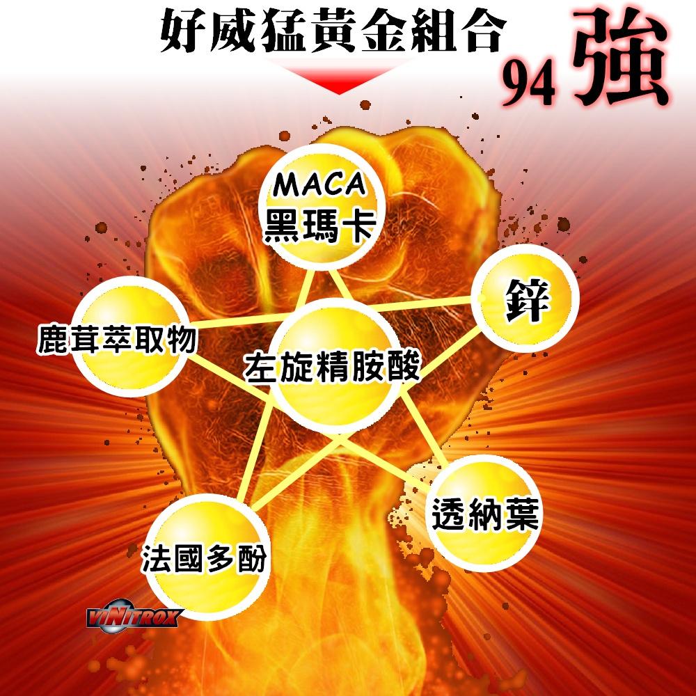(免運) 好朋友 好威猛 L左旋精胺酸 一氧化氮 MACA(黑瑪卡)鹿茸+鋅+透納葉+法國多酚 (60顆/盒) 現貨供應-細節圖4