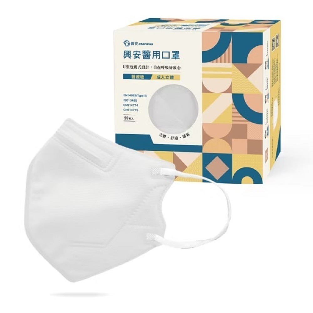 興安 成人立體口罩 成人3D立體 50入 台灣製造 現貨供應-規格圖9