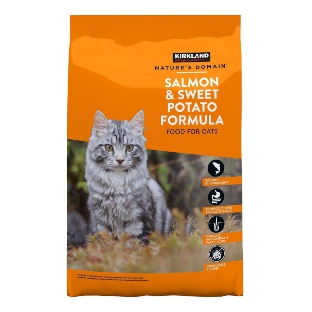 【科克蘭Kirkland】貓食飼料乾糧 紫包雞肉與米/橘包鮭魚甘薯貓糧 950g分裝試吃-規格圖2