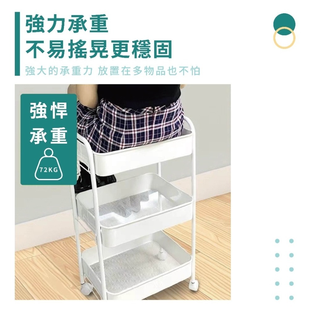 全鐵製置物手推車🔥我最便宜🔥扶手推車 置物架 置物推車 手推車 三層推車 三層置物推車 收納架 收納【sc4370】-細節圖4