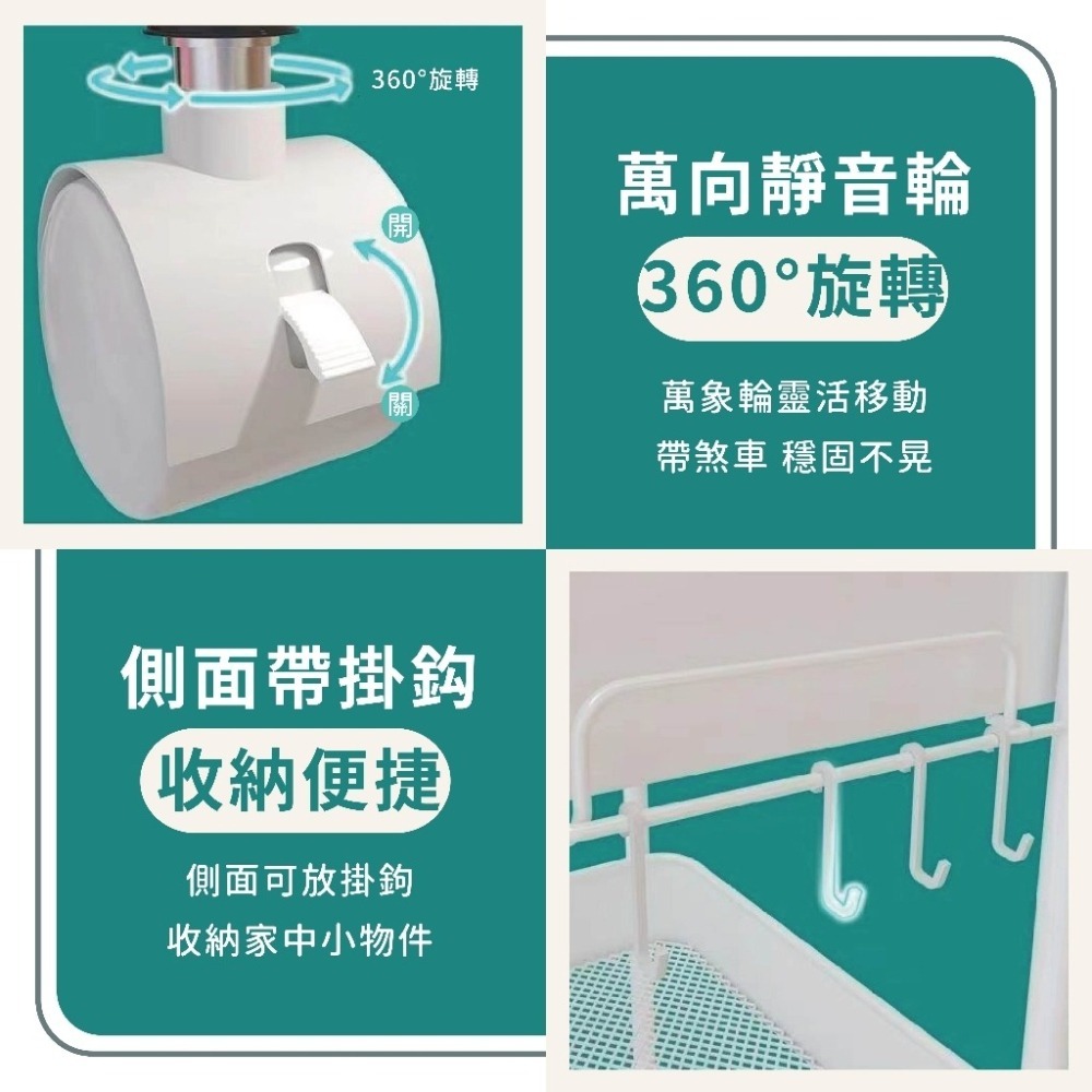 全鐵製置物手推車🔥我最便宜🔥扶手推車 置物架 置物推車 手推車 三層推車 三層置物推車 收納架 收納【sc4370】-細節圖7