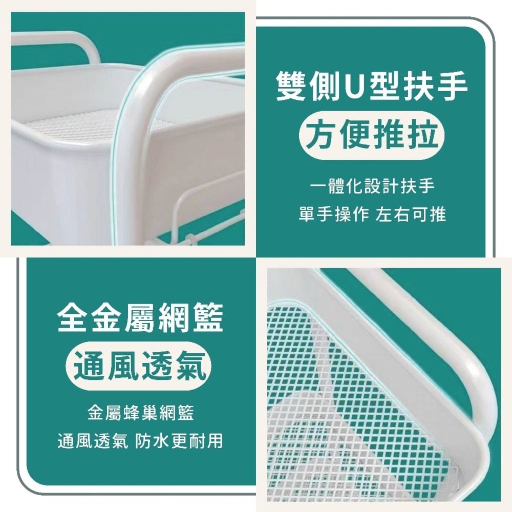 全鐵製置物手推車🔥我最便宜🔥扶手推車 置物架 置物推車 手推車 三層推車 三層置物推車 收納架 收納【sc4370】-細節圖8