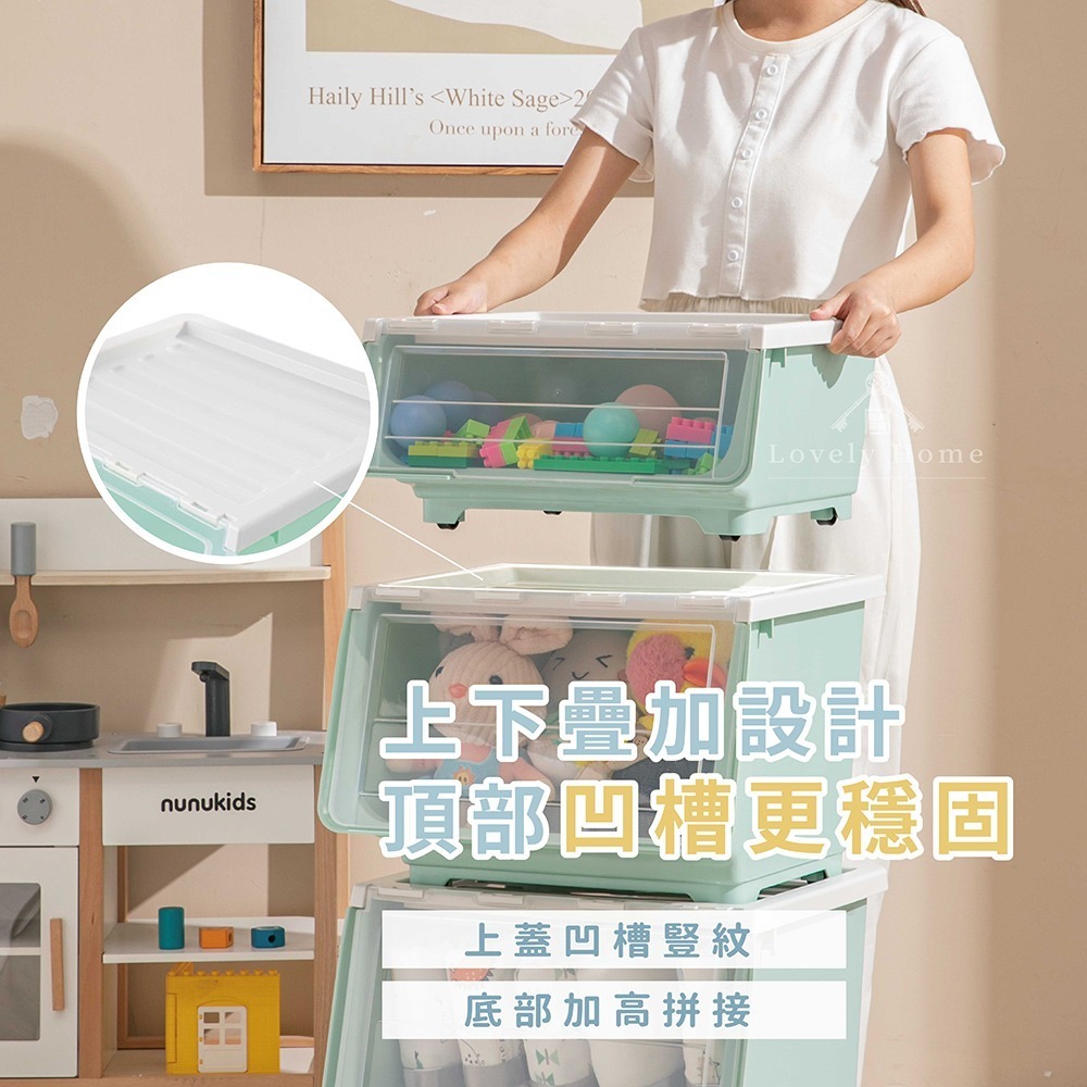 42L斜口收納箱🔥我最便宜🔥收納箱 置物箱 斜口收納箱 翻蓋收納箱 掀蓋收納箱 衣物收納 可疊加 疊加收納-細節圖4