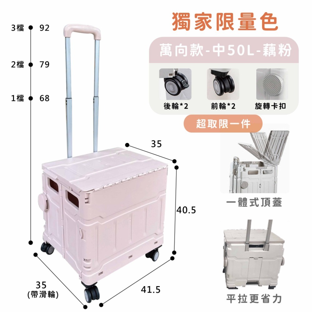 萬向輪-中款-限量藕粉色50L-超取限一