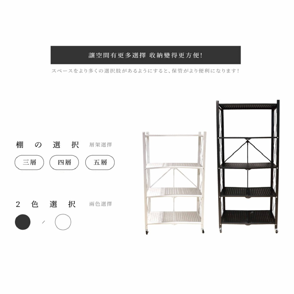 秒開層架🔥我最便宜🔥全鐵製 速開 滾輪式摺疊推車 三層 四層五層鐵架 收納架 秒開展示架 免安裝 書架sc0172-細節圖2