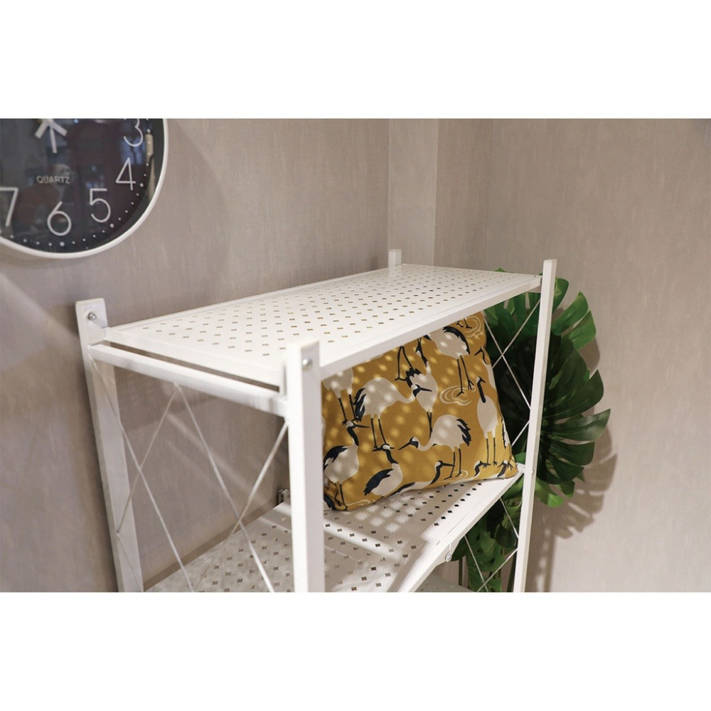 秒開層架🔥我最便宜🔥全鐵製 速開 滾輪式摺疊推車 三層 四層五層鐵架 收納架 秒開展示架 免安裝 書架sc0172-細節圖8