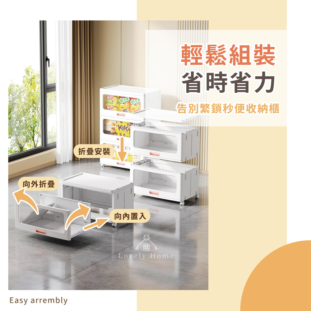 滾輪收納櫃【二櫃二抽】🔥我最便宜🔥置物櫃  折疊收納櫃 收納櫃 收納箱 衣物收納櫃 玩具收納櫃【sc4550】-細節圖3