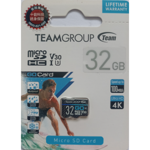 TEAM 十銓 GO Card MicroSD UHS-I U3 32GB 記憶卡