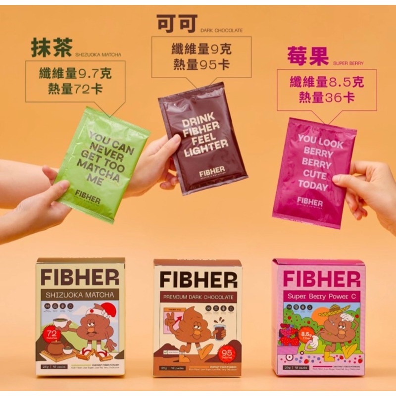 FIBHER 纖維飲 醇濃可可 靜岡抹茶纖維飲 超級莓果抗氧輕纖飲-細節圖2