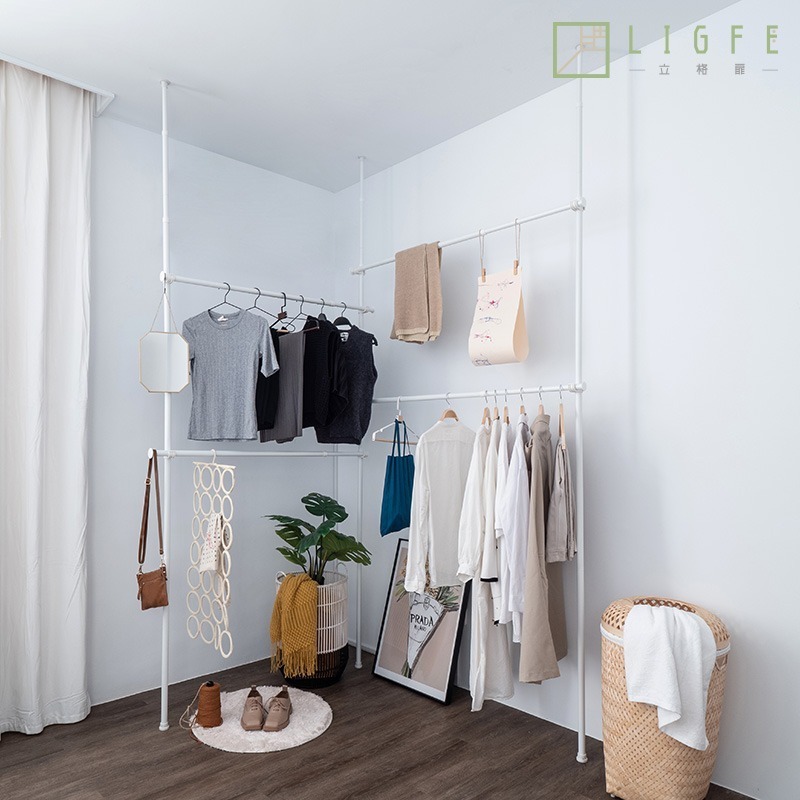 【隱藏優惠】MIT轉角雙向伸縮頂天立地-白-小趙賣場(隱賣)-細節圖10