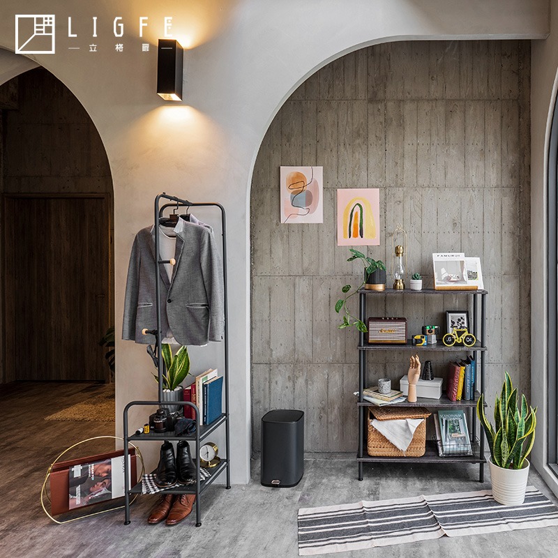 幾何立方雙層吊掛衣帽架-霧灰-小趙賣場-細節圖11