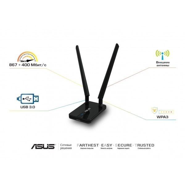 (華碩三年保) 華碩 ASUS USB-AC58 AC1300 雙頻 WiFi5 USB3.0 無線網路卡-細節圖4