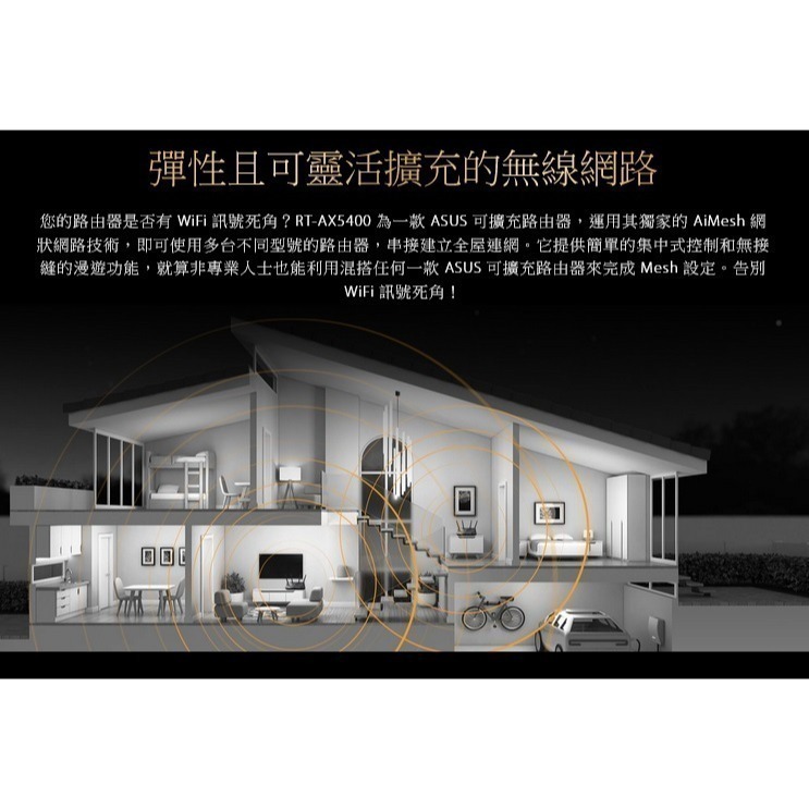 (原廠三年保) 華碩 ASUS RT-AX5400 WiFi6 雙頻無線路由器 Ai Mesh-細節圖9