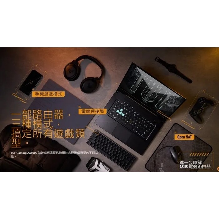 (原廠三年保) 華碩 ASUS TUF-AX6000 AX6000 WiFi6 雙頻電競路由器-細節圖6