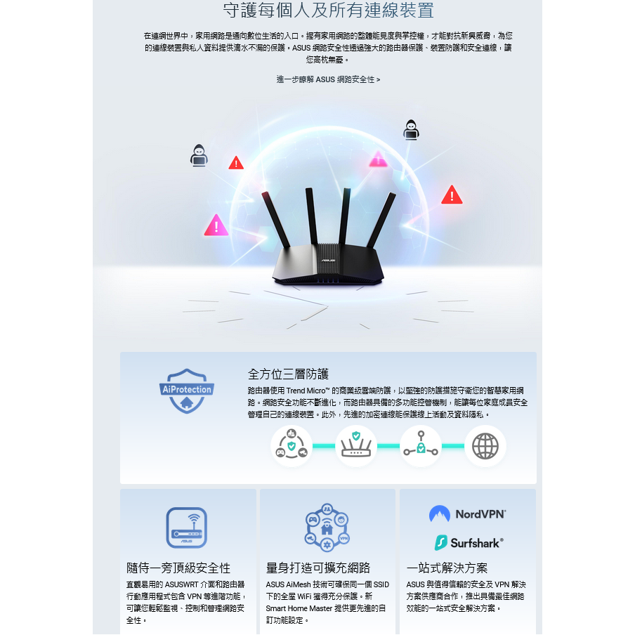 (原廠三年保) 華碩 ASUS RT-BE58U BE3600 雙頻 WiFi 7 無線路由器 AiMesh-細節圖6