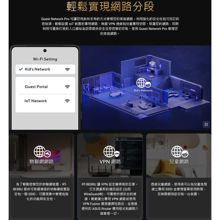 (原廠三年保) 華碩 ASUS RT-BE88U BE7200 雙頻 WiFi 7 無線路由器 AiMesh-細節圖7