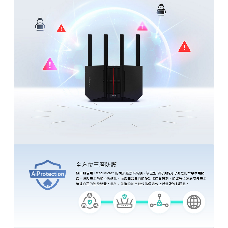 (原廠三年保) 華碩 ASUS RT-BE92U BE9700 三頻 WiFi 7 無線路由器 AiMesh-細節圖9