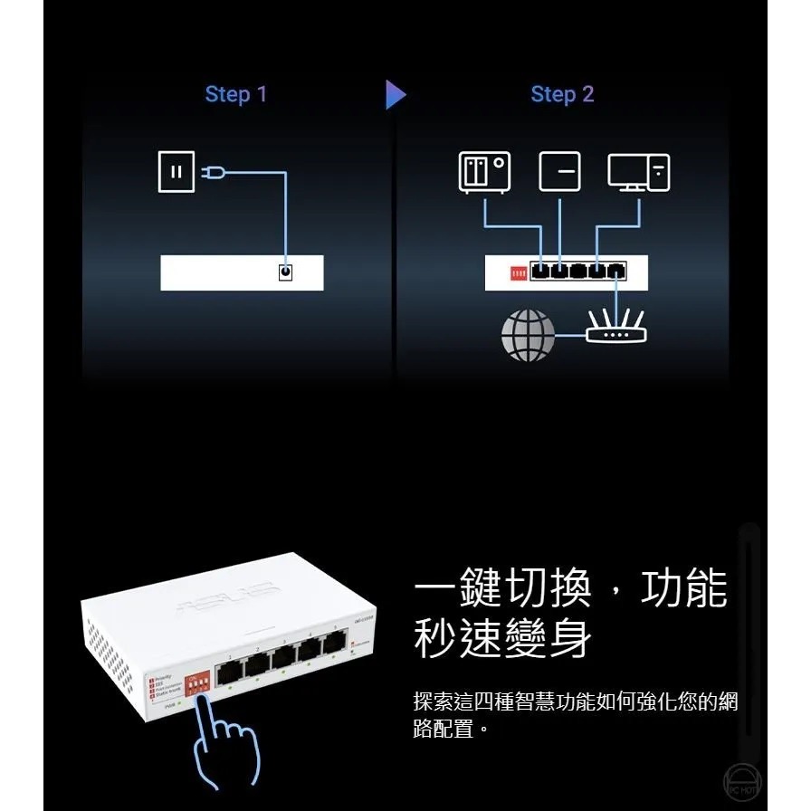 (華碩三年保) 華碩 ASUS QG-U1050 交換器 5個2.5G連接埠 網路交換器-細節圖4
