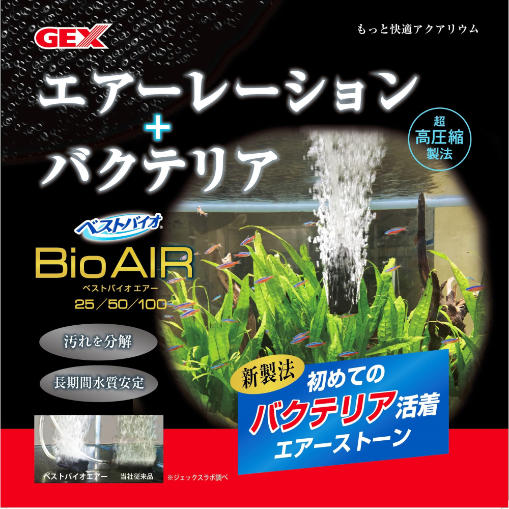 日本 GEX 五味 - 納豆菌氣泡石 長條氣泡石 增氧 25 50 100 培菌 濾材 分解廢棄物-細節圖2