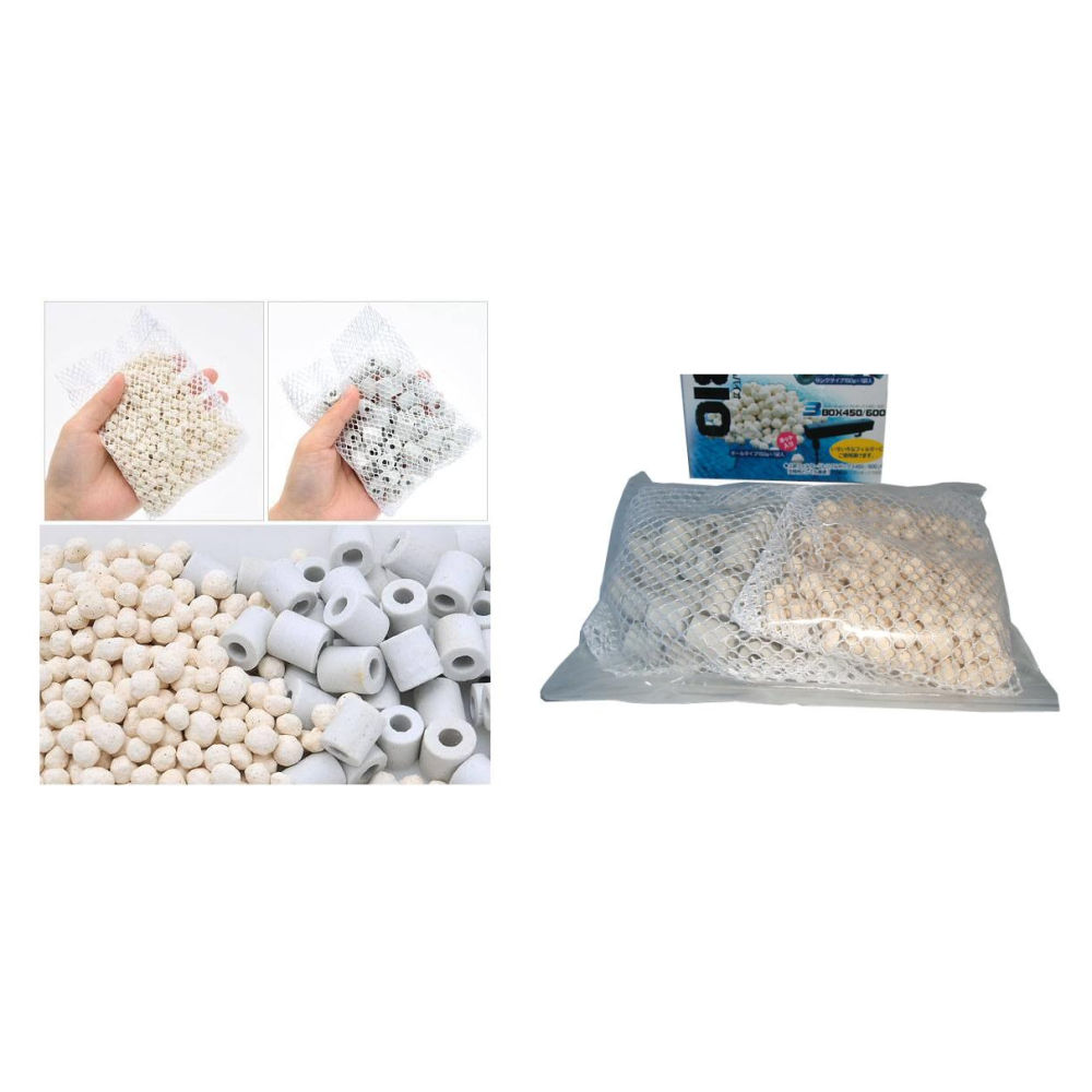 日本 KOTOBUKI W-Bio生化濾材 魚缸濾材培菌 陶瓷環 外掛過濾器 上部過濾器 (1盒)-細節圖3