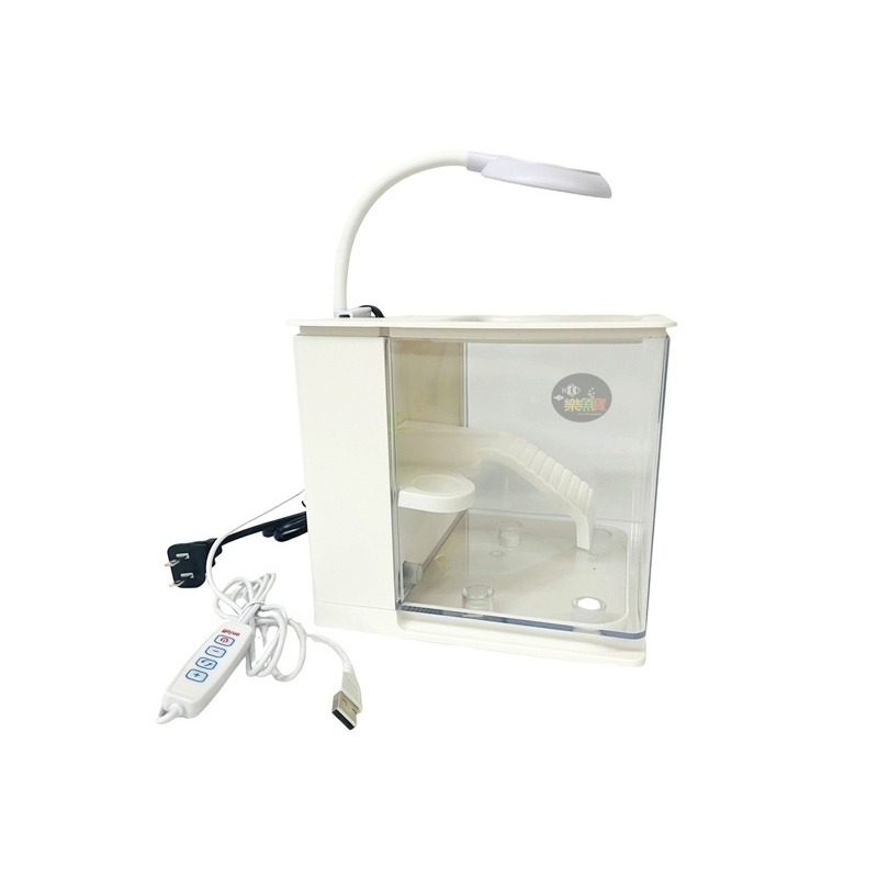 小螃蟹 Crab aqua 懶人烏龜缸 懶人缸 背濾缸 壓克力魚缸 (黑色、白色) 烏龜爬台 水龜 澤龜 魚缸-細節圖2