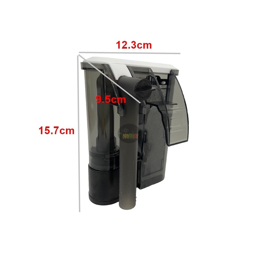 薄型外掛過濾器  外置過濾器 魚缸過濾 除油膜 可調水量 外掛 超薄壁掛式過濾器-細節圖4