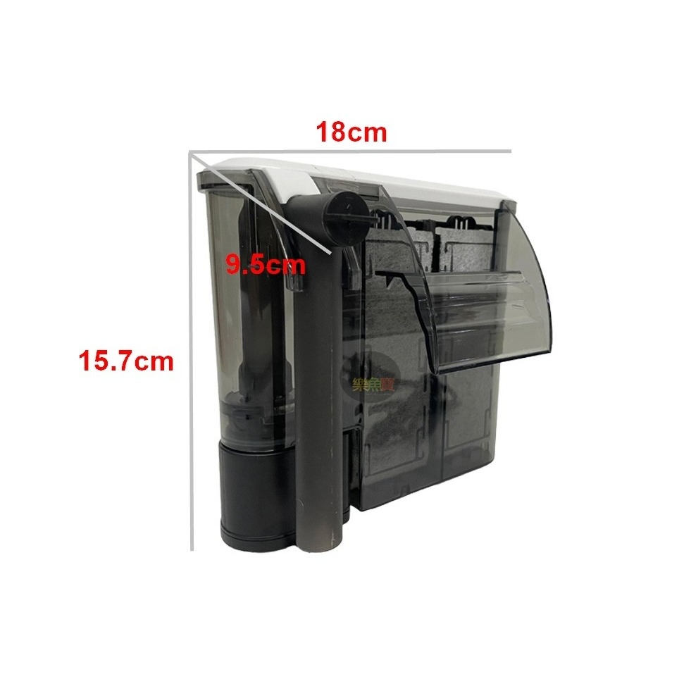 薄型外掛過濾器  外置過濾器 魚缸過濾 除油膜 可調水量 外掛 超薄壁掛式過濾器-細節圖5