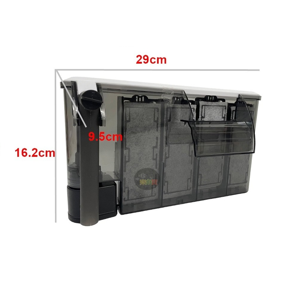 薄型外掛過濾器  外置過濾器 魚缸過濾 除油膜 可調水量 外掛 超薄壁掛式過濾器-細節圖7