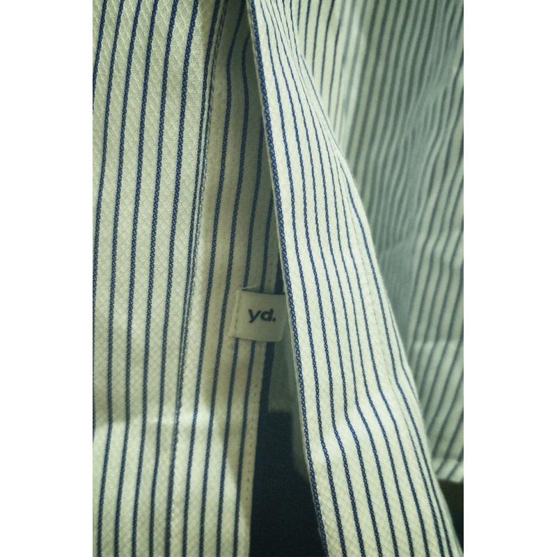 ｜襯衫｜yd. 澳洲品牌 男款高品質白色商務條紋襯衫 白底藍條紋長袖襯衫 100%純棉 M碼 G2000 Uniqlo-細節圖7