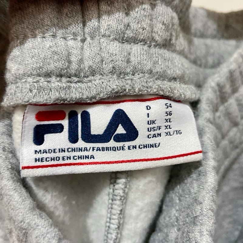 ｜長褲｜FILA 義大利品牌 男淺灰色刺繡logo棉長褲 縮口大尺碼大尺寸 刷毛加絨保暖長褲 家居休閒褲 斐樂秋冬天必備-細節圖3