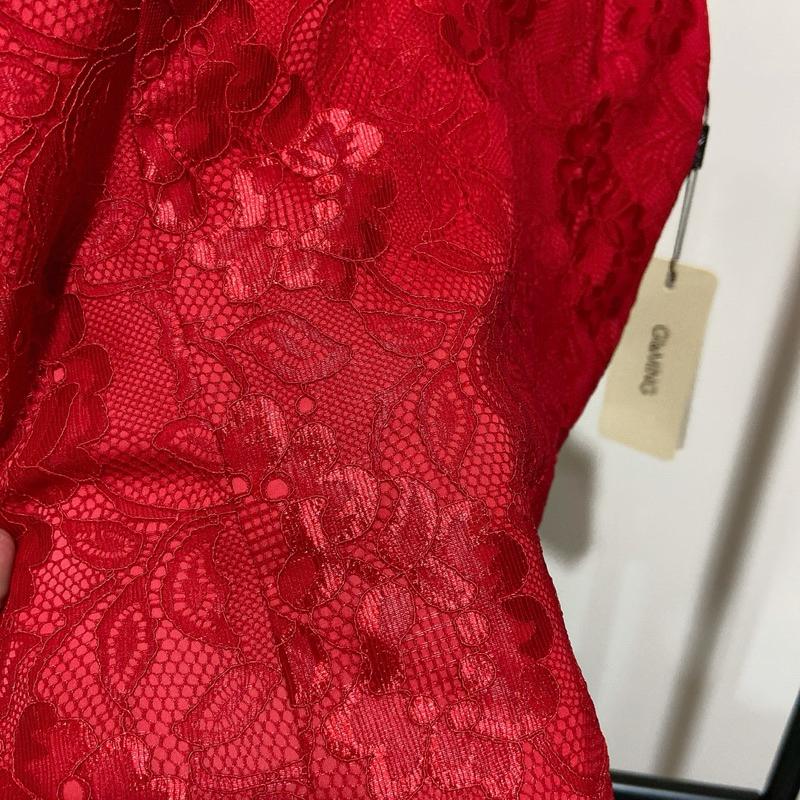 ｜上衣｜ 正紅色蕾絲重工小背心 婚宴喜慶 過年 幸運紅色 結婚吃喜酒 喜氣增運 s 運勢強旺-細節圖2