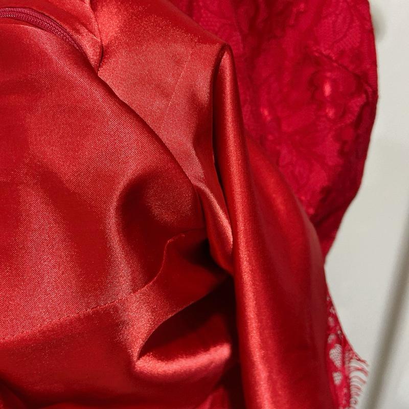 ｜上衣｜ 正紅色蕾絲重工小背心 婚宴喜慶 過年 幸運紅色 結婚吃喜酒 喜氣增運 s 運勢強旺-細節圖5