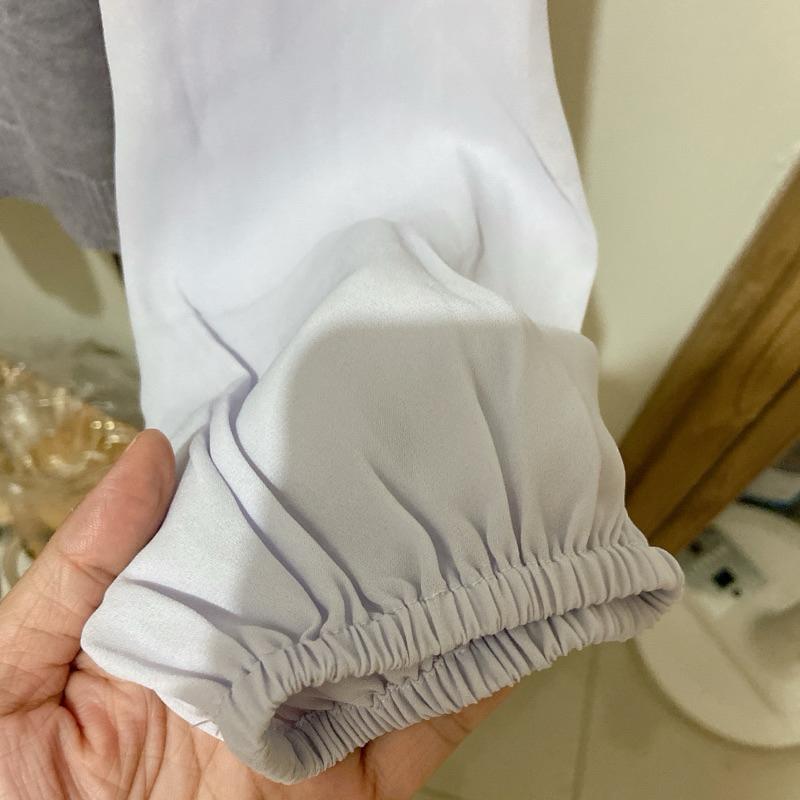 ｜上衣｜日牌紫灰色撞色拼接混羊毛長袖上衣 雪紡＋針織 小高領設計感  心機小性感款-細節圖3