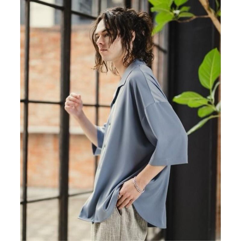 ｜上衣｜ 日牌 Casper John 涼感寬鬆襯衫 現貨M霧霾藍色短袖襯衫外搭外披 日本男性夏天可穿uniqlo ua-細節圖2