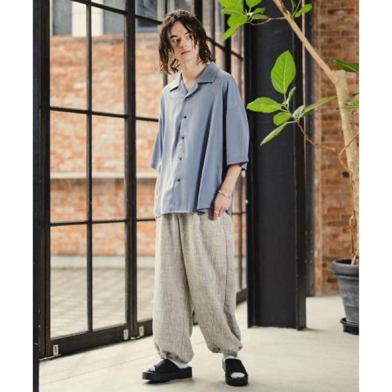 ｜上衣｜ 日牌 Casper John 涼感寬鬆襯衫 現貨M霧霾藍色短袖襯衫外搭外披 日本男性夏天可穿uniqlo ua-細節圖3