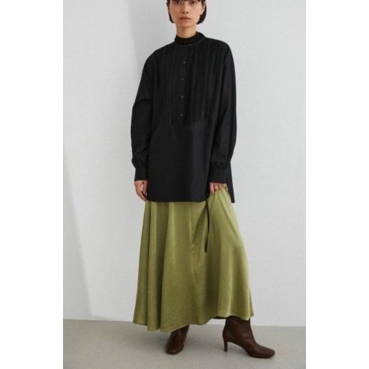 ｜半裙｜stylemixer 全新現貨 橄欖綠色緞面絲綢光澤感大裙擺長裙 S M日貨正品 含吊牌 7700日元 無敵好-細節圖8