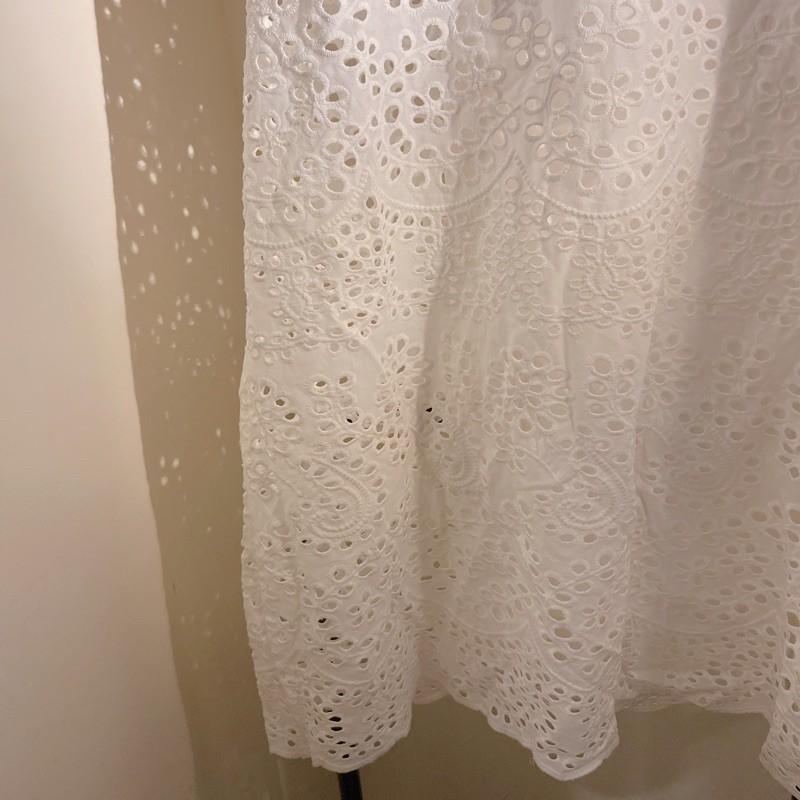 ｜洋裝｜Bruuns Bazaar 稀少! 北歐小輕奢品牌蕾絲鏤空泡泡袖白色洋裝 絕不撞衫  原價6000-細節圖2