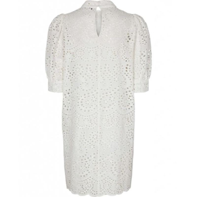 ｜洋裝｜Bruuns Bazaar 稀少! 北歐小輕奢品牌蕾絲鏤空泡泡袖白色洋裝 絕不撞衫  原價6000-細節圖4