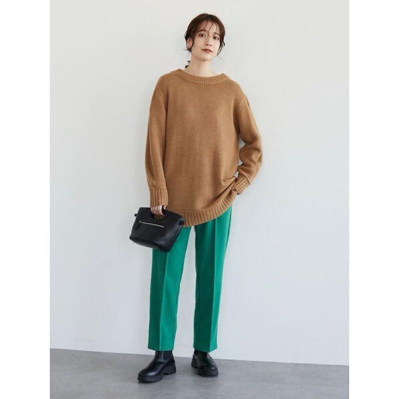 ｜褲｜日本品牌 chocol raffine robe｜Green Parks 綠色薄絨長褲保暖長褲   冬天可穿-細節圖2