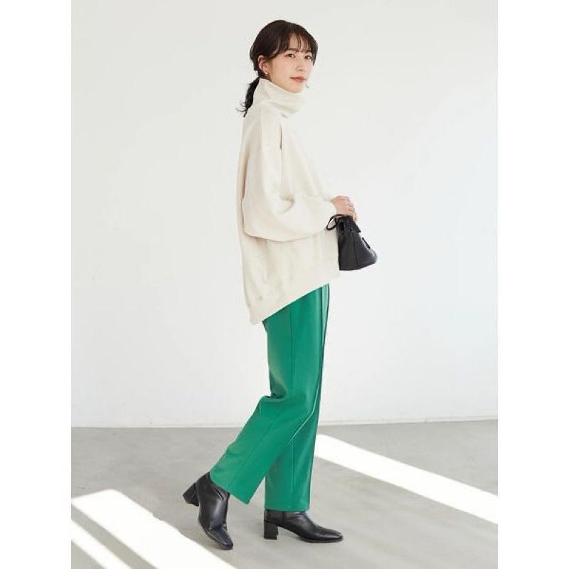 ｜褲｜日本品牌 chocol raffine robe｜Green Parks 綠色薄絨長褲保暖長褲   冬天可穿-細節圖3