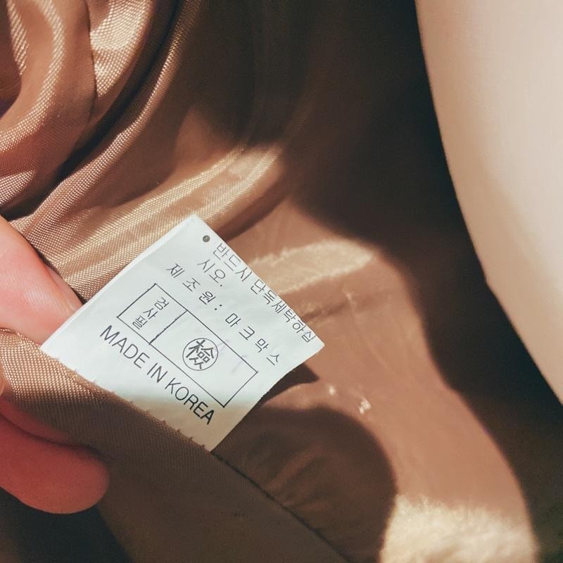 ｜外套｜韓製 正韓 超挺薑黃 咖色深卡其雙排釦毛料西裝大衣 西裝外套 仿羊毛毛呢 出清衣櫃 買三千…韓貨-細節圖3