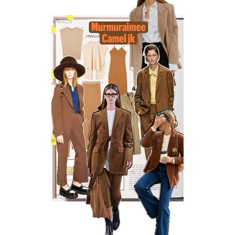 ｜外套｜韓製 正韓 超挺薑黃 咖色深卡其雙排釦毛料西裝大衣 西裝外套 仿羊毛毛呢 出清衣櫃 買三千…韓貨-細節圖7