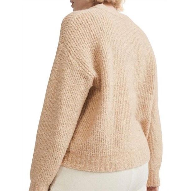 ｜上衣｜ WITCHERY 澳洲品牌 杏粉色羊毛混羊駝毛羅紋毛圈紗紋理針織毛衣 Alpaca+wool 未穿過 S-細節圖3