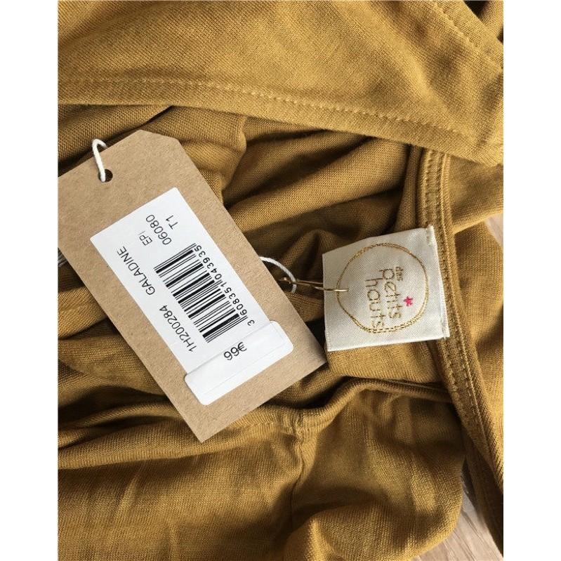 ｜洋裝｜Des Petits Hauts 法國高質感品牌  暗薑黃色綁帶莫代爾洋裝 超級柔軟 有彈性 獨家販售 DPH-細節圖6