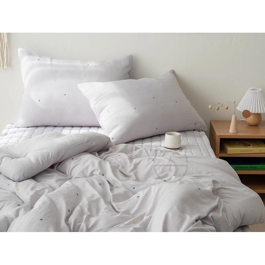 ✨O＇more✨韓國 棉被 小星星刺繡莫代爾冬被 韓國冬被 四季被 天絲棉被 小星星刺繡款 素色棉被 莫代爾棉被 星星-細節圖5