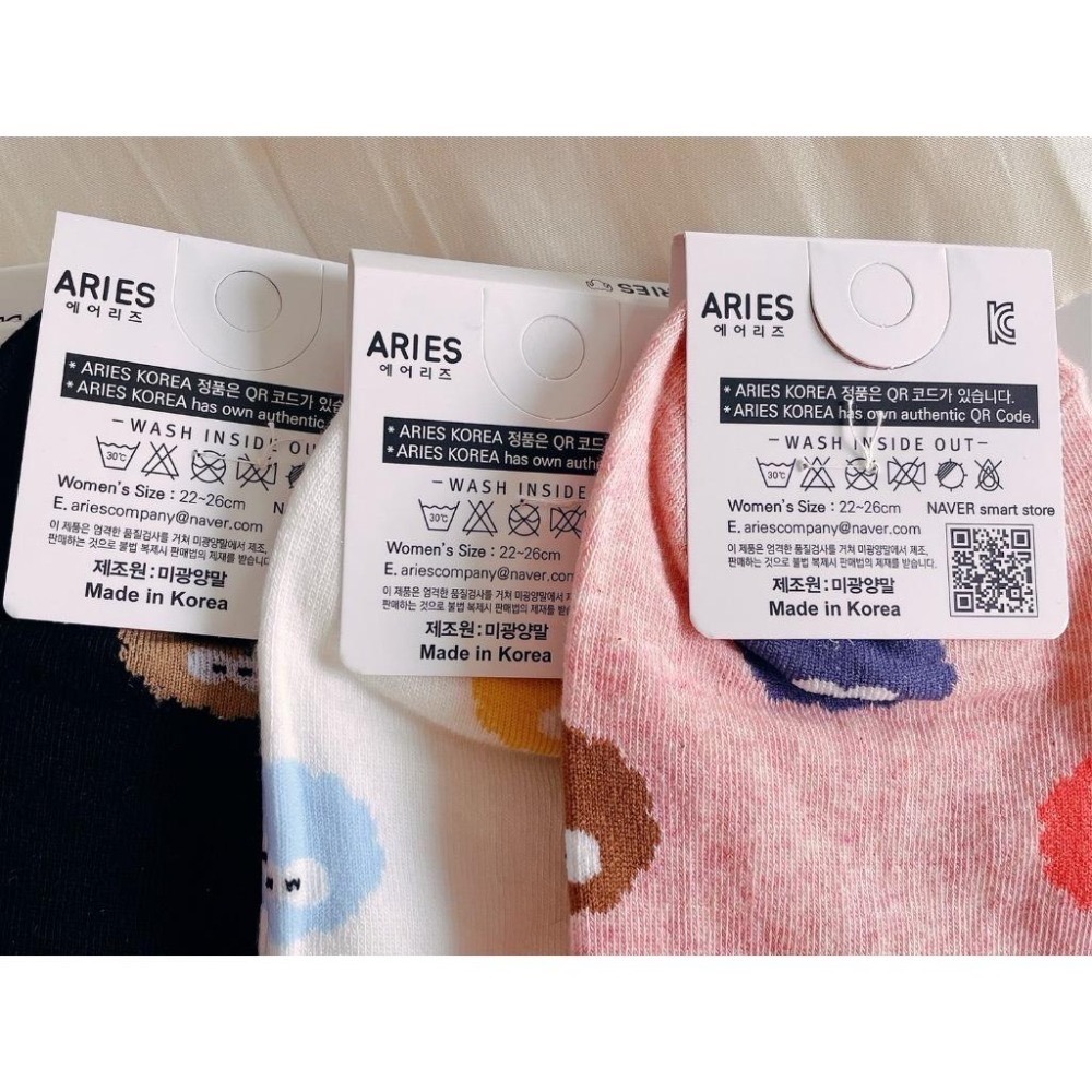 ✨O＇more✨韓國 ARIES 小精靈圖案短襪 韓國短襪 彩色小精靈短襪 韓國襪子 可愛小精靈 短襪 純棉短襪-細節圖2