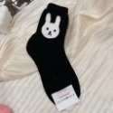 兔兔加厚保暖襪-黑色