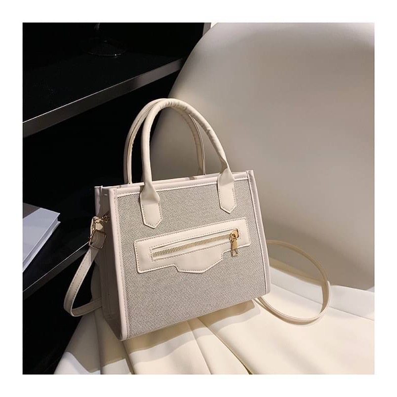 拼色手提單肩包-細節圖4