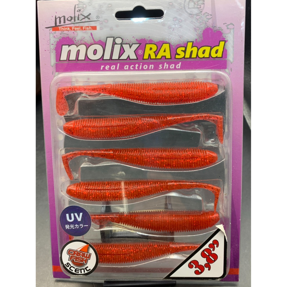森森路亞 molix RA shad 3.8＂ 一包6入-細節圖2